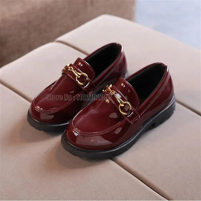 Primavara Copii Copii Printesa Bebe Fete Negru Rochie Slip On Pantofi Mocasin Mocasini Mocasini