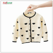 Pavasarinis megztinis mergaitei Pavasarinis megztinis pilnomis rankovėmis Mezgimas Puikus gimtadienio Krikštas Vaikams Kardiganas Kūdikiams Mergaičių kalėdinis megztinis