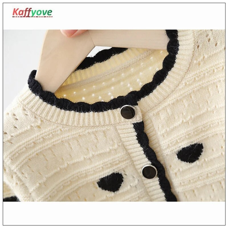 Pavasarinis megztinis mergaitei Pavasarinis megztinis pilnomis rankovėmis Mezgimas Puikus gimtadienio Krikštas Vaikams Kardiganas Kūdikiams Mergaičių kalėdinis megztinis