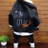 5-14-aastaste poiste joped Kevad õhuke Trench Coat Denim jakk Lasteriided Vabaaja ühevärvilised reväärid Teksad Jope TZ152