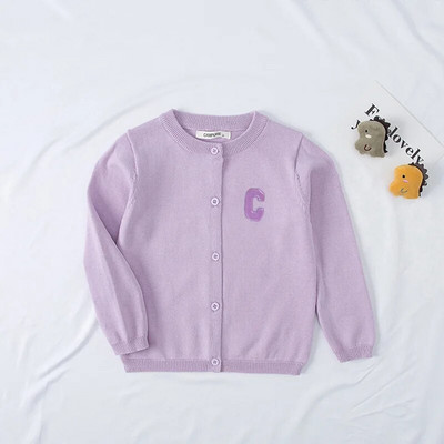 Detský detský kardigan sveter s výšivkou pre dievčatá s dlhým rukávom, jesenný pletený top s kvetinovým vzorom, princeznovský sveter pre bábätká, oblečenie