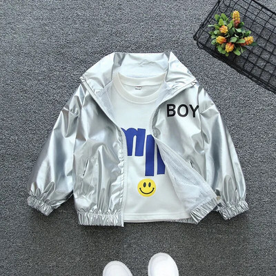 Cardigan de toamnă Jachete Uniforme de baseball pentru copii Haine ocazională Îmbrăcăminte exterioară pentru copii Jachetă subțire pentru băieți Jachetă cu suprafață luminoasă