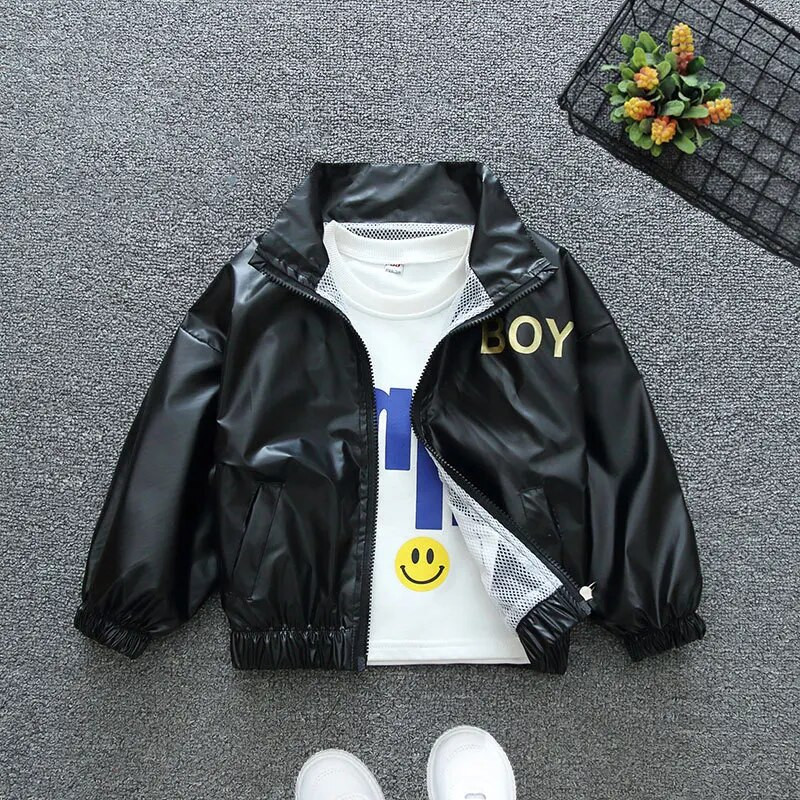 Cardigan de toamnă Jachete Uniforme de baseball pentru copii Haine ocazională Îmbrăcăminte exterioară pentru copii Jachetă subțire pentru băieți Jachetă cu suprafață luminoasă