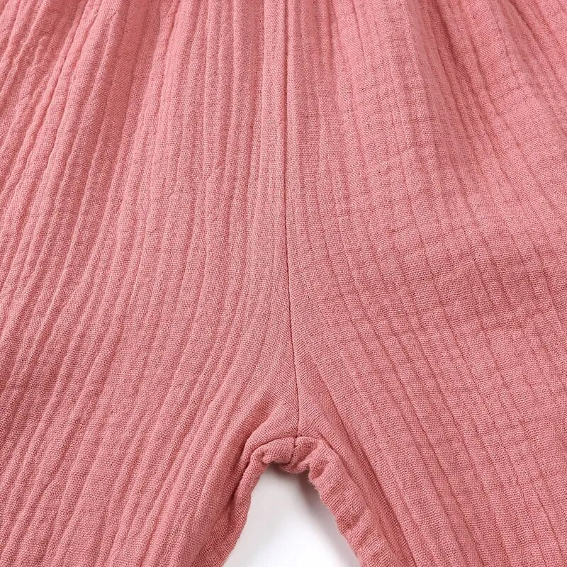 Puuvillane linane elastne vöökoht Lasteriided Tüdrukute Püksid Ühevärvilised Poiste Püksid Suvised Lasteriided Tüdrukutele Retuusid 2-7 aastat