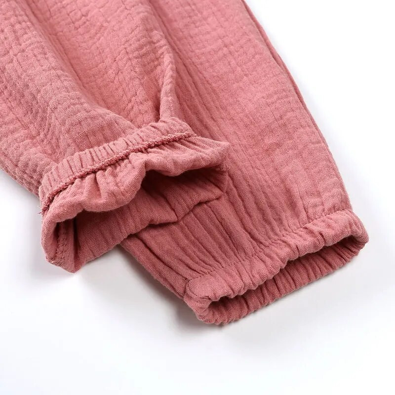 Puuvillane linane elastne vöökoht Lasteriided Tüdrukute Püksid Ühevärvilised Poiste Püksid Suvised Lasteriided Tüdrukutele Retuusid 2-7 aastat