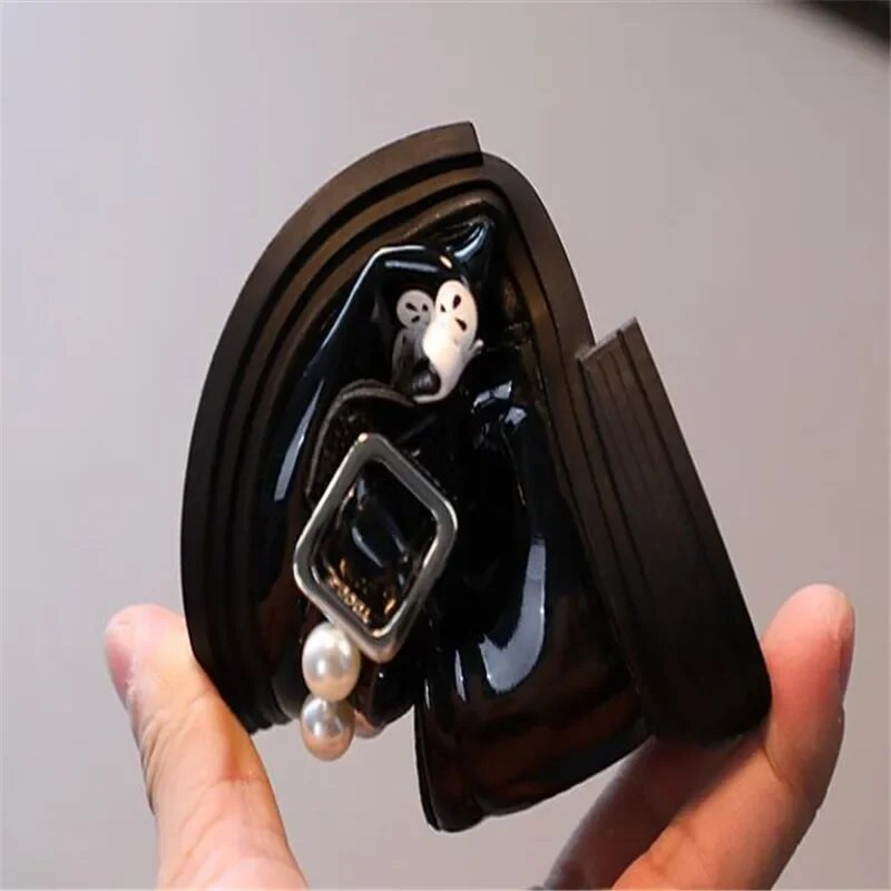 Lakirane kožne cipele za djevojčice Modne svečane cipele za djevojčice Dječje mekane potplate Svestrane biserne cipele Mary Jane s plitkim ustima