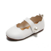 Pantofi din piele pentru fete, pentru copii mici, pentru prima zi de naștere, pantofi pentru copii, pantofi de dans pentru copii, pentru spectacol pe scenă, petrecere de nuntă, perle