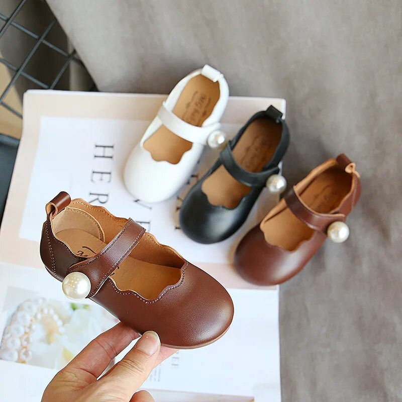 Pantofi din piele pentru fete, pentru copii mici, pentru prima zi de naștere, pantofi pentru copii, pantofi de dans pentru copii, pentru spectacol pe scenă, petrecere de nuntă, perle