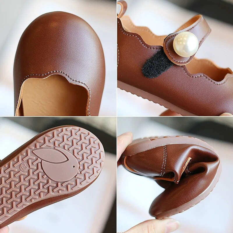 Pantofi din piele pentru fete, pentru copii mici, pentru prima zi de naștere, pantofi pentru copii, pantofi de dans pentru copii, pentru spectacol pe scenă, petrecere de nuntă, perle