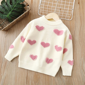 Μακρυμάνικα Παιδικά πουλόβερ Φούτερ Χειμερινά ζεστά πανωφόρια μπλουζάκια Φθινοπωρινά casual χαριτωμένα ερωτικά πλεκτά πουλόβερ για μωρά
