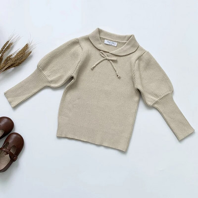 Tüdrukute roosa kampsun Beebi tüdrukute talve kampsun Riided Lootose krae Sügis 1-7 a imikute riided Pullover Kootud Laste kampsunid