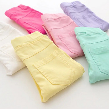 Тесни ежедневни панталони за момиче Пролет Есен Нови детски панталони тип молив Тесни клинове за момичета Детски модни панталони 3-12 години