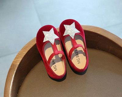 Mood Beebi Tüdruk Poiss Litrid Star Band Kingad Velvet Imiku Väikelapse Laps Lamedad Tantsukingad Pehme põhjaga kingad Kevad sügis