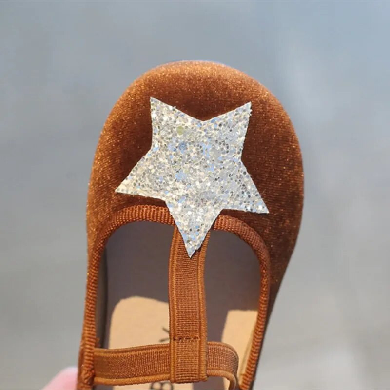 Mood Beebi Tüdruk Poiss Litrid Star Band Kingad Velvet Imiku Väikelapse Laps Lamedad Tantsukingad Pehme põhjaga kingad Kevad sügis 