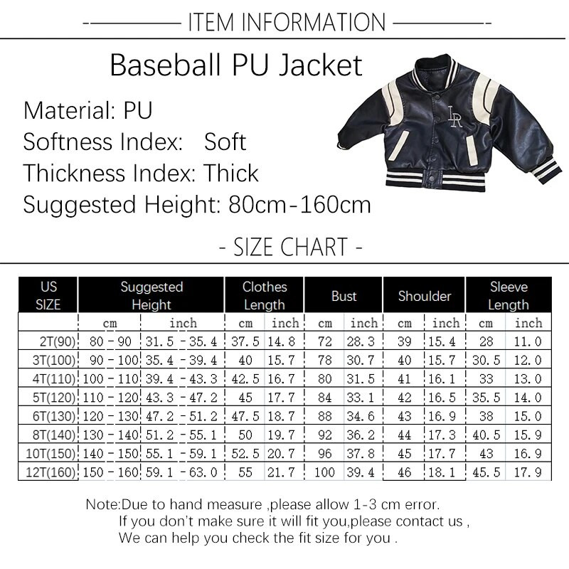 Laste jope poisile Nööbiga V-kaelusega nahast tuulepluus poiste moe kevad-sügis pesapalli PU laste jope mantel