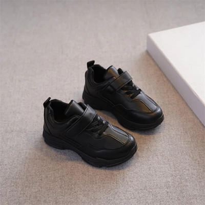 Pantofi copii Negru Alb Piele Pu 26-37 Timp liber Băieți Fete Pantofi ocazional Impermeabil Moda Patru Sezoane Pantofi copii