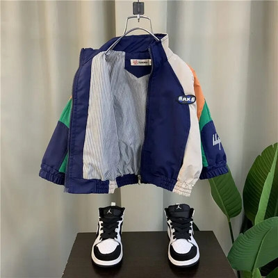 Jesenná jarná baseballová bunda 2023, detské módne oblečenie pre tínedžerov, chlapcov, kardigan, detský kabát, 2-12 rokov