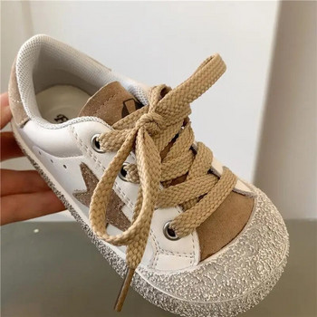 Сладки звездни детски ежедневни обувки Мека подметка 2023 Есенни обувки за момиченца Обувки за малки момчета Маратонки Леки бебешки обувки