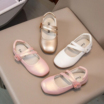 Δερμάτινα παπούτσια για κορίτσια για γαμήλια πάρτι Princess Παιδικά Flats με λουλούδια Γλυκά απαλά κλασικά φθινοπωρινά παιδικά σχολικά παπούτσια
