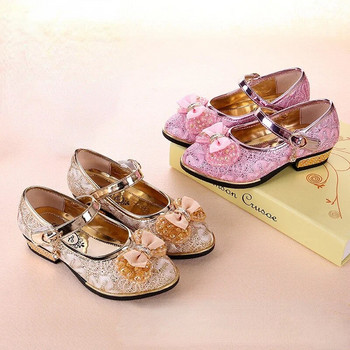 Παιδικά παπούτσια Princess Sweet Bowknot Δερμάτινα παπούτσια για κορίτσια για πάρτι γάμου Ευέλικτα Παιδικά ψηλοτάκουνα παπούτσια για χορό