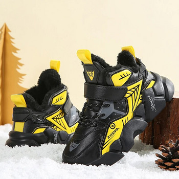 Детски ботуши за сняг за момчета Момичета Висококачествени зимни топли водоустойчиви детски модни спортни обувки Маратонки Ботуши за сняг за момичета