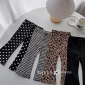 Îmbrăcăminte pentru fete Pantaloni Imprimare lungă Moda Vintage Pretty Bell Bottoms Casual Lattice Imprimeu leopard Loose