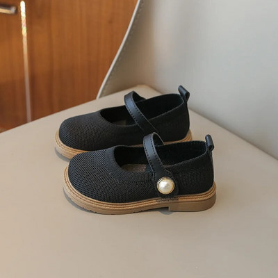 Pantofi din piele pentru copii în stil coreean Pantofi de prințesă de modă pentru fete cu fund moale, respirabil, pantofi casual pentru copii, versatili