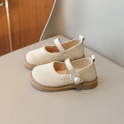 Pantofi din piele pentru copii în stil coreean Pantofi de prințesă de modă pentru fete cu fund moale, respirabil, pantofi casual pentru copii, versatili