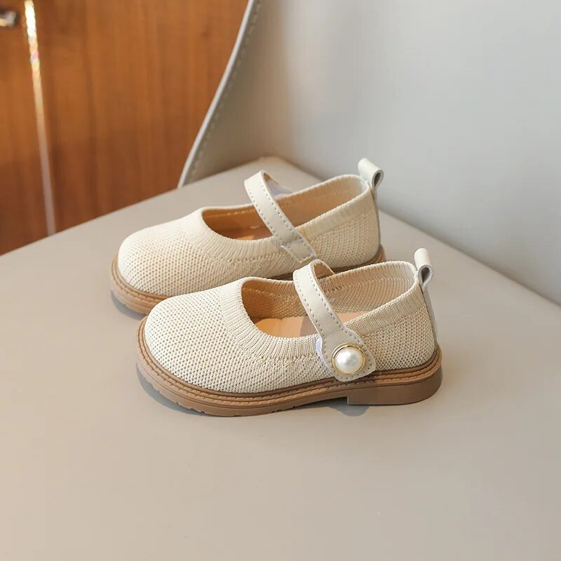 Pantofi din piele pentru copii în stil coreean Pantofi de prințesă de modă pentru fete cu fund moale, respirabil, pantofi casual pentru copii, versatili
