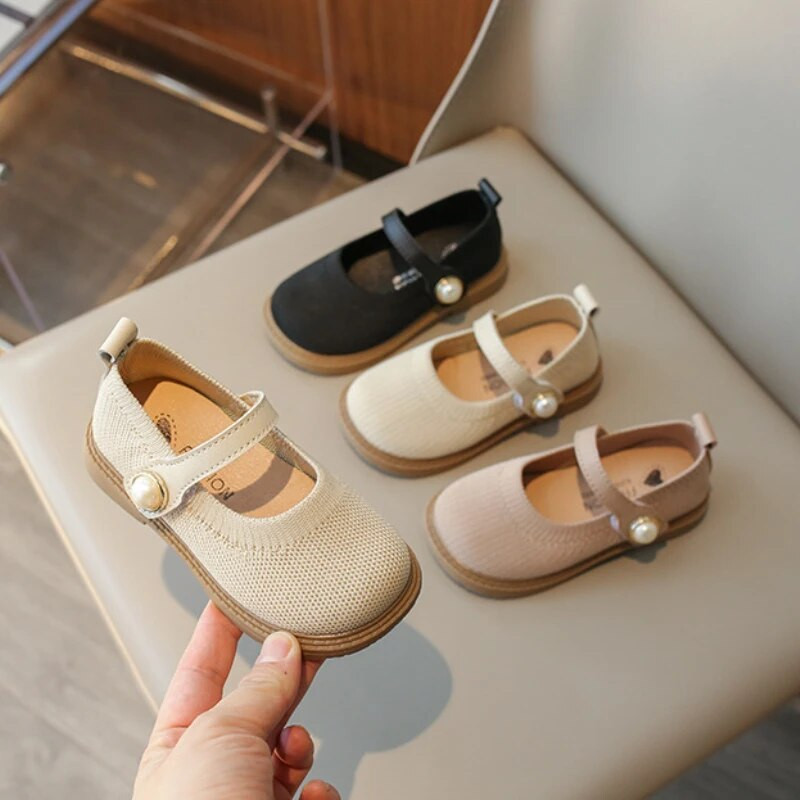 Pantofi din piele pentru copii în stil coreean Pantofi de prințesă de modă pentru fete cu fund moale, respirabil, pantofi casual pentru copii, versatili