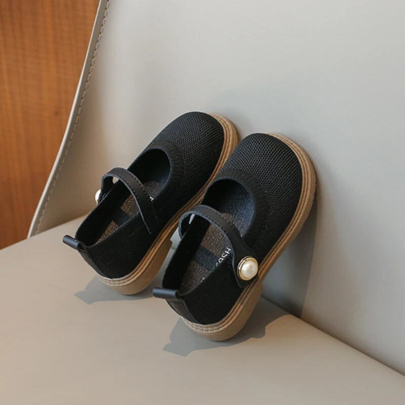 Pantofi din piele pentru copii în stil coreean Pantofi de prințesă de modă pentru fete cu fund moale, respirabil, pantofi casual pentru copii, versatili