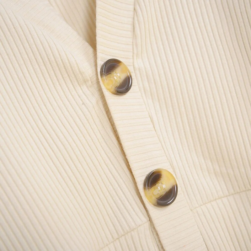 Νέα άφιξη Φθινοπωρινή ζακέτα για νήπια για κορίτσια με χακί πλεκτά μπλουζάκια με λαιμόκοψη V για παιδιά, καθημερινά παιδικά ρούχα