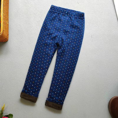 Есенно-зимен принт на цветя Дебели топли детски клинове за момичета Детски панталони