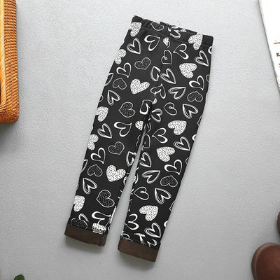 Есенно-зимен принт на цветя Дебели топли детски клинове за момичета Детски панталони