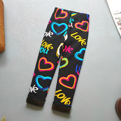 Есенно-зимен принт на цветя Дебели топли детски клинове за момичета Детски панталони