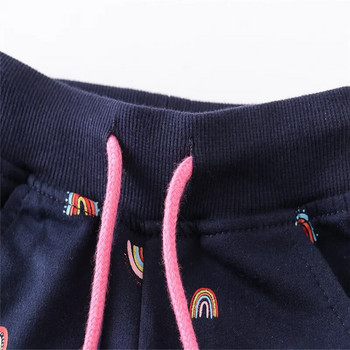 Jumping Meters Ново пристигане Спортни панталони за момичета Rainbow Print Hot Selling Drawstring Детски панталони за малки деца Панталони с пълна дължина Детски
