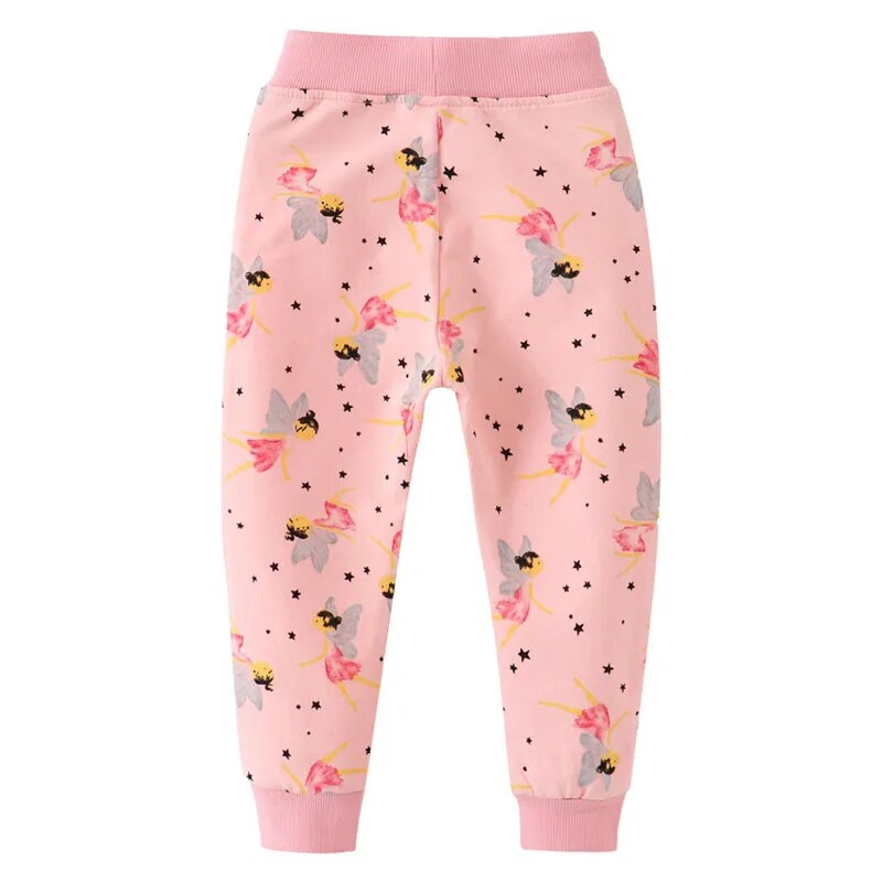 Šokinėja metrai Naujas atvykimas Mergaičių sportiniai kelnės Rainbow Print karštai parduodamas raištelis mažiems vaikams kelnės kelnės viso ilgio vaikams