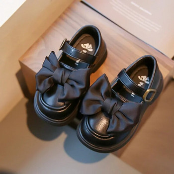 Παιδικά Παπούτσια Απλή Φιόγκος Δερμάτινα Παπούτσια Παιδικά Παιδικά 2024 Νέα Μαλακά Χαριτωμένα Παπούτσια Πριγκίπισσας Αντιολισθητικά Σχολικά Casual Παπούτσια Baby