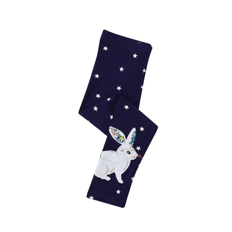 Jumping Meters 2-7T Bunny Applique Fete Jambiere Pantaloni Animale Broderie Îmbrăcăminte pentru copii Skinny Baby Creion Pantaloni Bebeluş