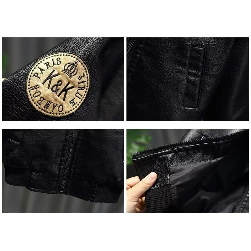 Pavasario berniukų PU odinė striukė Viršutiniai drabužiai mažyliams Kūdikių drabužiai Vaikų apranga Vaikų Drabužiai Odinė striukė Kailis su užtrauktuku