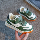 Laste kevadised uued nahast tossud keskmised suured laste vabaajajalatsid poistele ja tüdrukutele pehme tallaga õpilaste tennised