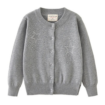 Модна плетена жилетка 1-8 години Пуловер за бебета Момчета Яке Звездно палто Бебешки пуловер Палто Жилетка за бебета момичета Есенни пуловери