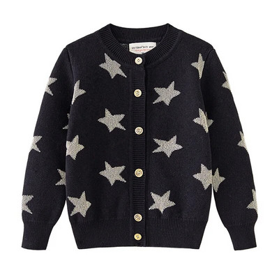Cardigan tricotat la modă, 1-8 ani, fetițe, băieți, pulover, jachetă, haină stea, pulover pentru bebeluși, haină, fetițe, pulover, pulovere de toamnă