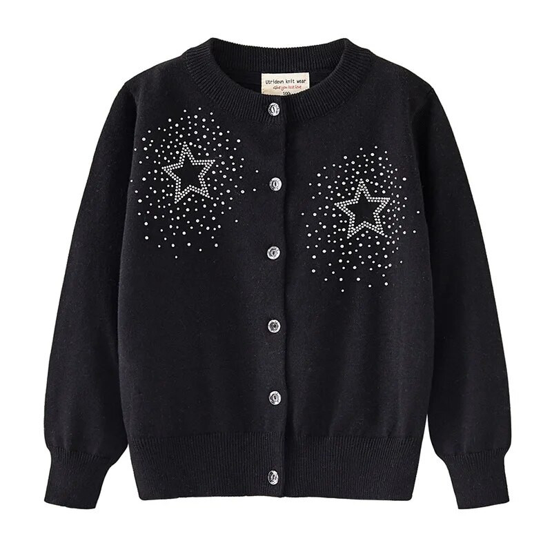 Moodne silmkoeline kampsun 1-8 a Baby Girls Poiste kampsun jakk Star Coat Baby Kampsun Mantel Beebi Tüdrukute Kardigan Sügiskampsunid