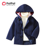 PatPat Kid Boy ühevärviline koolistiilis kapuutsiga jope