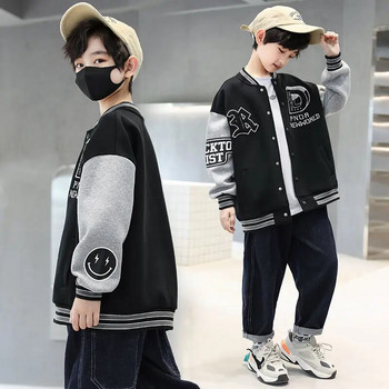 2023 голямо яке за момчета Letter Baseball Suit Bomber Tiny Cottons Детски дрехи Тийнейджърски ватирани палта Модни якета Дрехи за момчета 5-14 г.