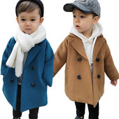 Gyerekgyapjú dzsekik Felsőruházat Divat Rácsos Design Gyerek kabát kisfiúknak Lányoknak 2-8 éves kabát LC071