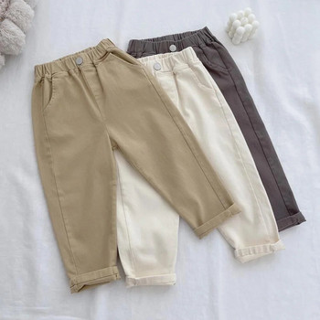 Παιδικά παντελόνια για κορίτσια Μονόχρωμα Άνοιξη Φθινόπωρο καθημερινά παιδικά ρούχα Σχολικά παντελόνια για αγόρια