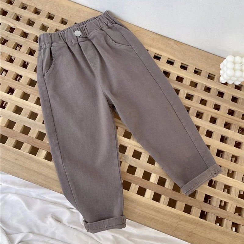 Detské nohavice pre dievčatá, jednofarebné, jarné, jesenné, ležérne, detské oblečenie, školské, batoľacie, chlapčenské nohavice