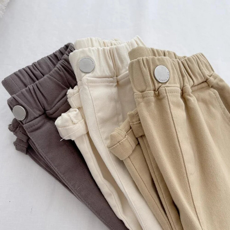 Detské nohavice pre dievčatá, jednofarebné, jarné, jesenné, ležérne, detské oblečenie, školské, batoľacie, chlapčenské nohavice